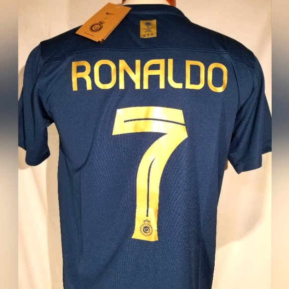 Soccer jersey Al Nassr navy blue Ronaldo number 7 nike, slim fit. - Picture 6 of 9